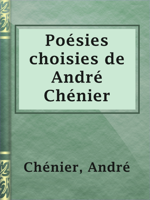 Cover image for Poésies choisies de André Chénier